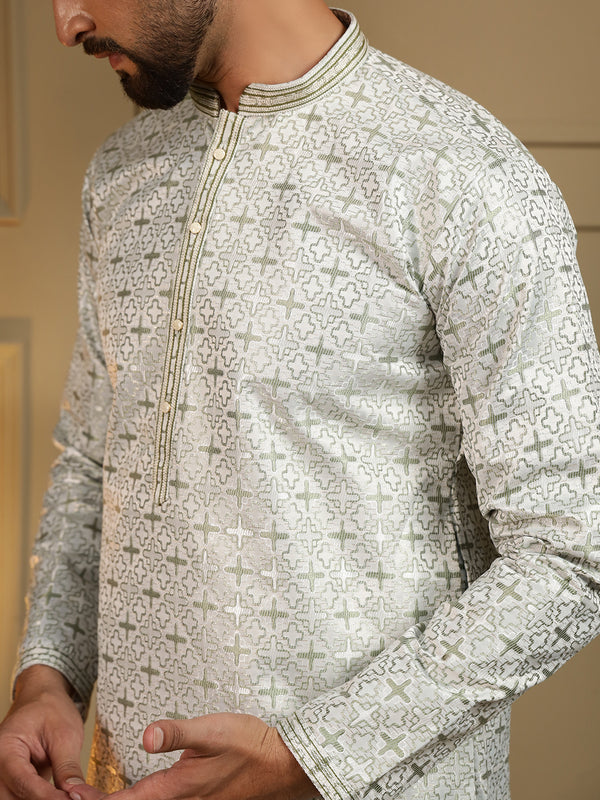 Men’s Heavy Jacquard Kurta with Semi Cotton Chudidar