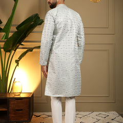 Men’s Heavy Jacquard Kurta with Semi Cotton Chudidar