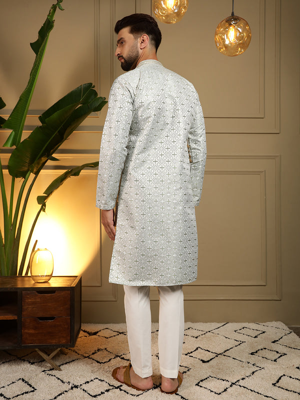 Men’s Heavy Jacquard Kurta with Semi Cotton Chudidar