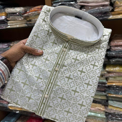 Men’s Heavy Jacquard Kurta with Semi Cotton Chudidar