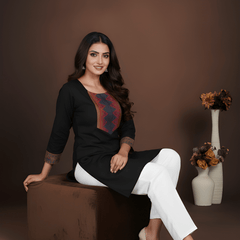 Stylish Women’s Cotton Jacquard Kurti Top