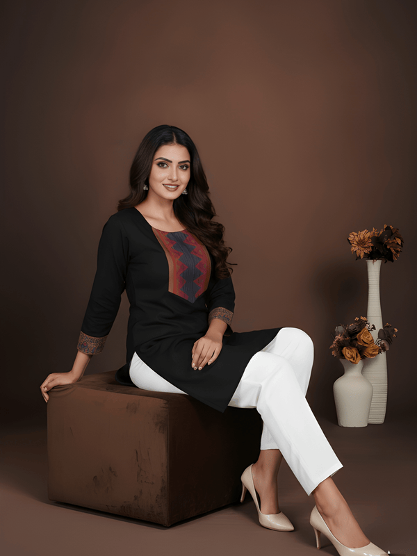 Stylish Women’s Cotton Jacquard Kurti Top