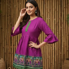 Women’s Delta Silk Plain Tunic Top