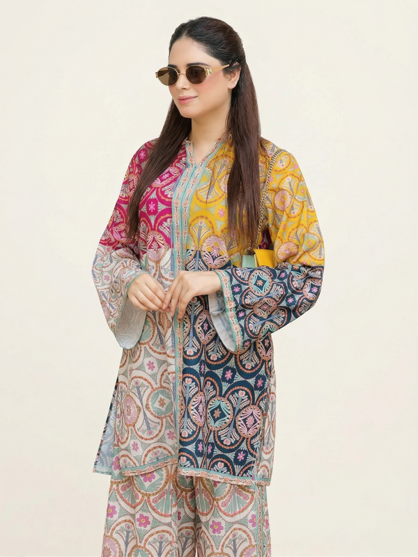 Women A-Line Rayon Co-ord Set with Digital Print
