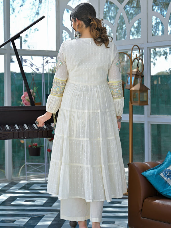 Flex Butti Cotton Kurta Set With Cota Chex Dupatta