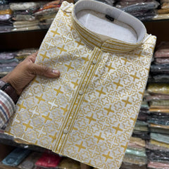 Men’s Heavy Jacquard Kurta with Semi Cotton Chudidar