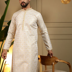 Men’s Heavy Jacquard Kurta with Semi Cotton Chudidar