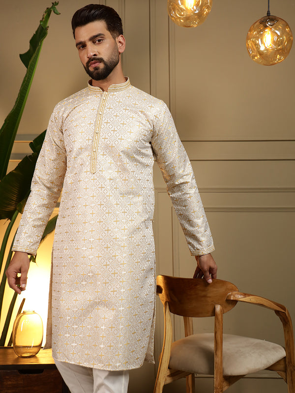 Men’s Heavy Jacquard Kurta with Semi Cotton Chudidar
