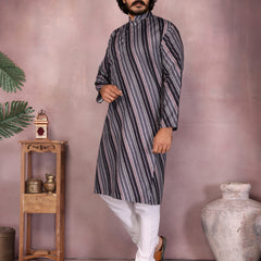 Men’s Heavy Cotton Printed Kurta Pyjama Set