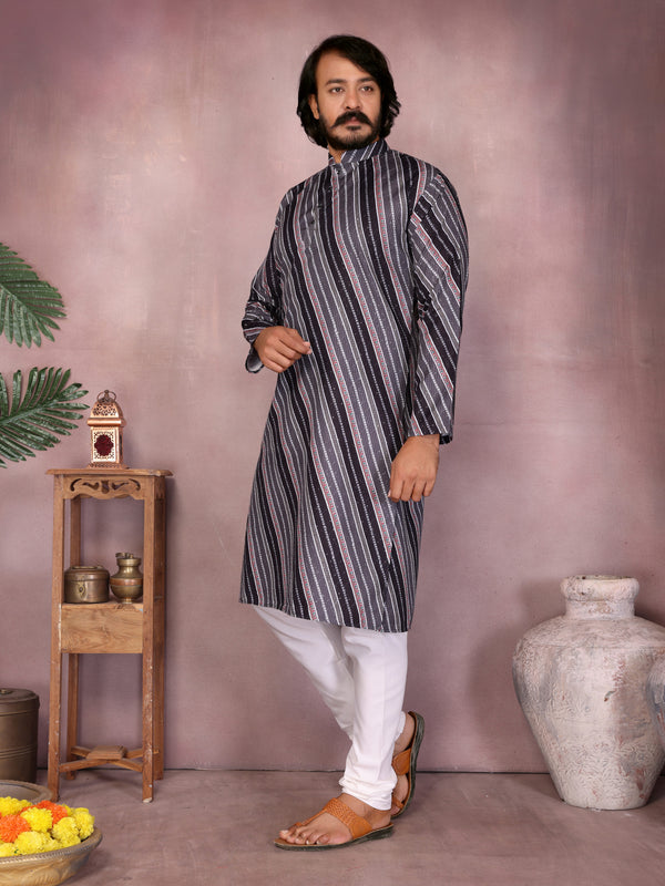 Men’s Heavy Cotton Printed Kurta Pyjama Set