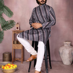 Men’s Heavy Cotton Printed Kurta Pyjama Set