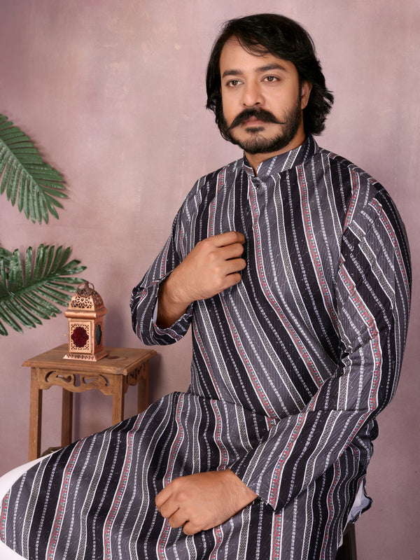 Men’s Heavy Cotton Printed Kurta Pyjama Set