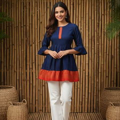 Women’s Delta Silk Plain Tunic Top