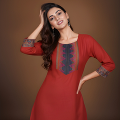 Stylish Women’s Cotton Jacquard Kurti Top