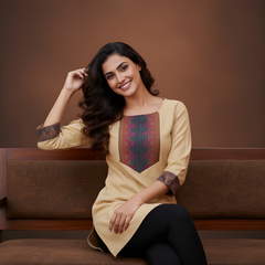 Stylish Women’s Cotton Jacquard Kurti Top