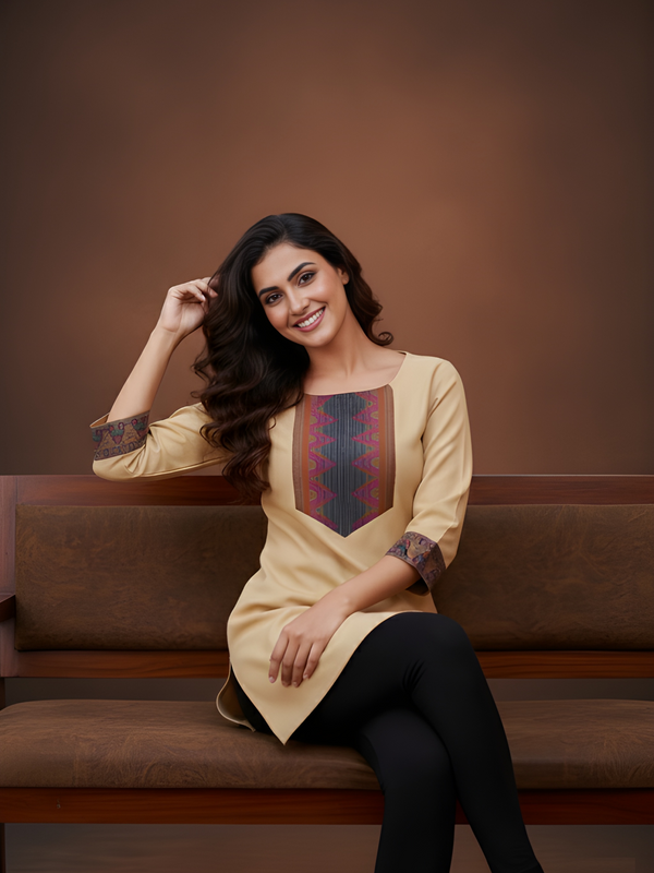 Stylish Women’s Cotton Jacquard Kurti Top