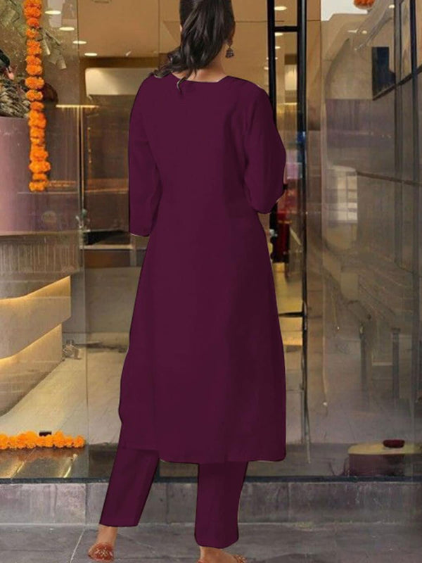 Pure Cotton Kurta Set With Zcard Dupatta
