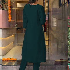 Pure Cotton Kurta Set With Zcard Dupatta