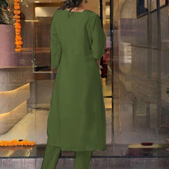 Pure Cotton Kurta Set with Zcard Dupatta