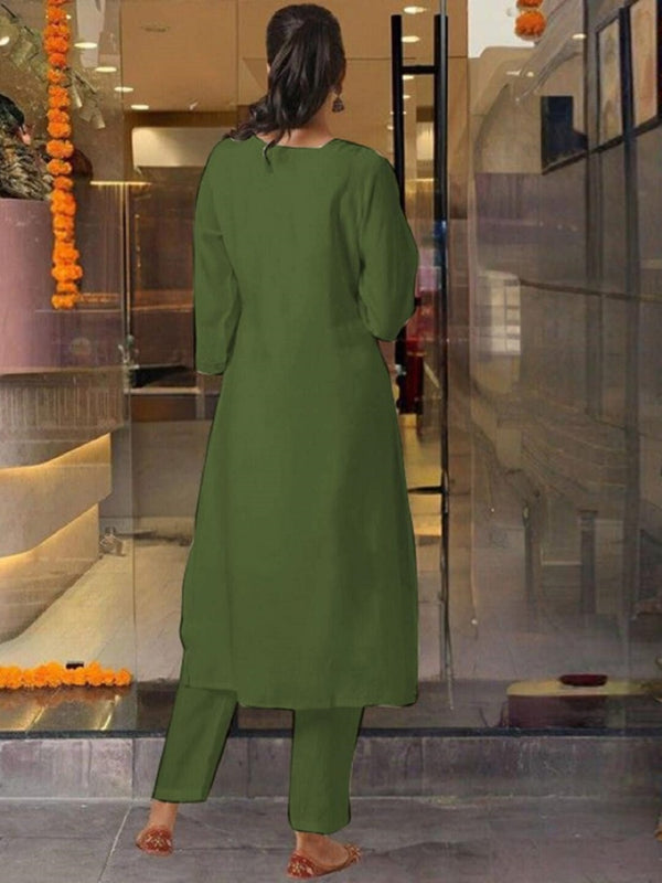 Pure Cotton Kurta Set with Zcard Dupatta