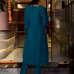 Pure Cotton Kurta Set With Zcard Dupatta