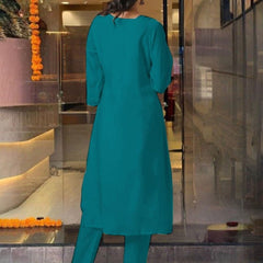 Pure Cotton Kurta Set With Zcard Dupatta