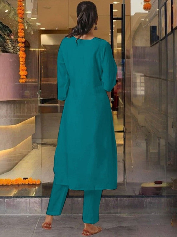 Pure Cotton Kurta Set With Zcard Dupatta