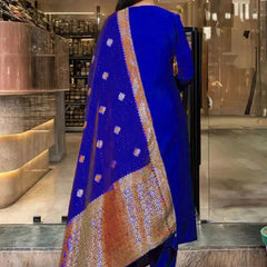 Pure Cotton Kurta Set With Zcard Dupatta