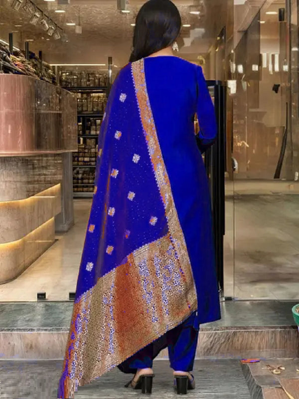 Pure Cotton Kurta Set With Zcard Dupatta