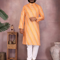 Men’s Heavy Cotton Printed Kurta Pyjama Set