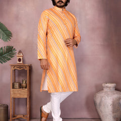 Men’s Heavy Cotton Printed Kurta Pyjama Set
