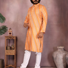 Men’s Heavy Cotton Printed Kurta Pyjama Set