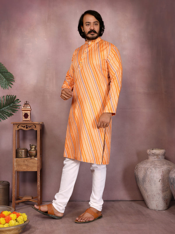 Men’s Heavy Cotton Printed Kurta Pyjama Set
