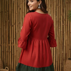 Women’s Delta Silk Plain Tunic Top