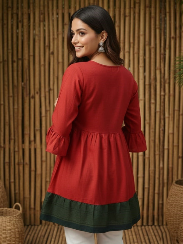 Women’s Delta Silk Plain Tunic Top