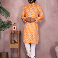 Men’s Heavy Cotton Printed Kurta Pyjama Set