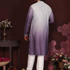 Men’s Premium Cotton Silk Embroidered Kurta with Raymond Cotton Pyjama