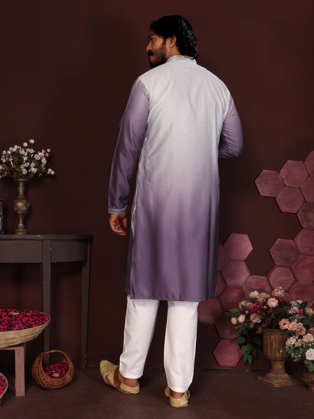 Men’s Premium Cotton Silk Embroidered Kurta with Raymond Cotton Pyjama