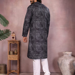 Men’s Cotton Sequence Work Kurta with Semi Cotton Chudidar