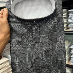Men’s Cotton Sequence Work Kurta with Semi Cotton Chudidar