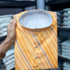 Men’s Heavy Cotton Printed Kurta Pyjama Set