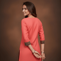 Stylish Women’s Cotton Jacquard Kurti Top