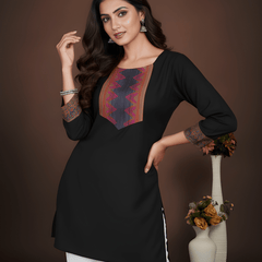 Stylish Women’s Cotton Jacquard Kurti Top