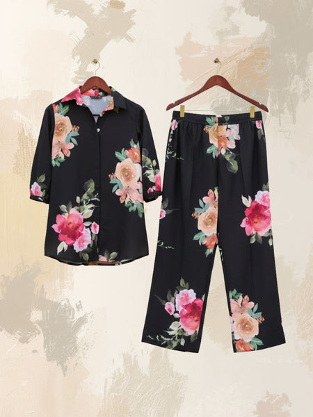 Women A-Line Rayon Co-ord Set with Digital Print