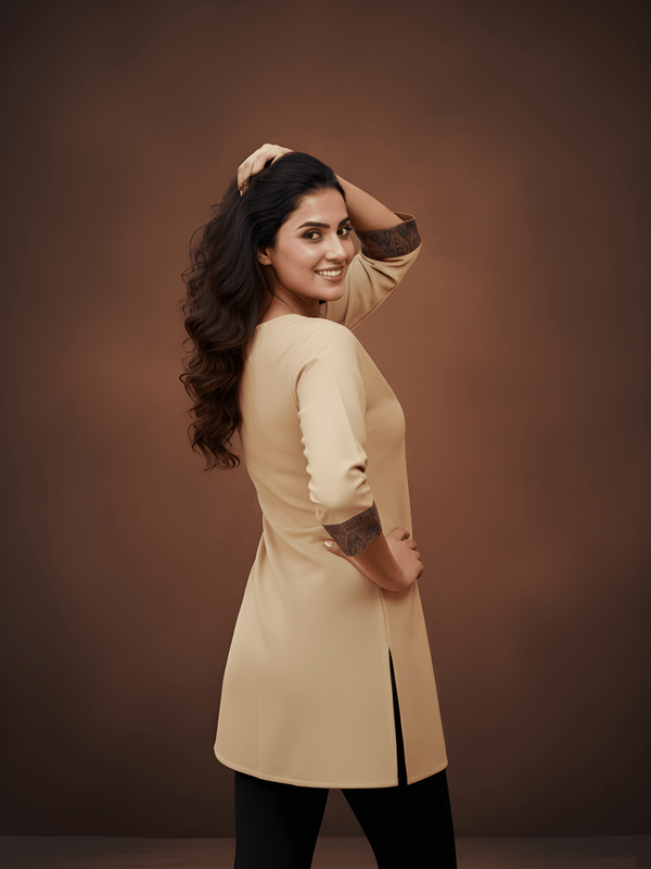 Stylish Women’s Cotton Jacquard Kurti Top