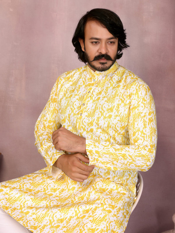 Men’s Heavy Cotton Printed Kurta Pyjama Set