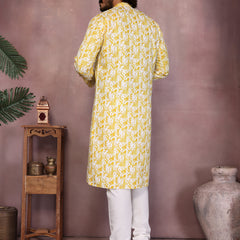 Men’s Heavy Cotton Printed Kurta Pyjama Set