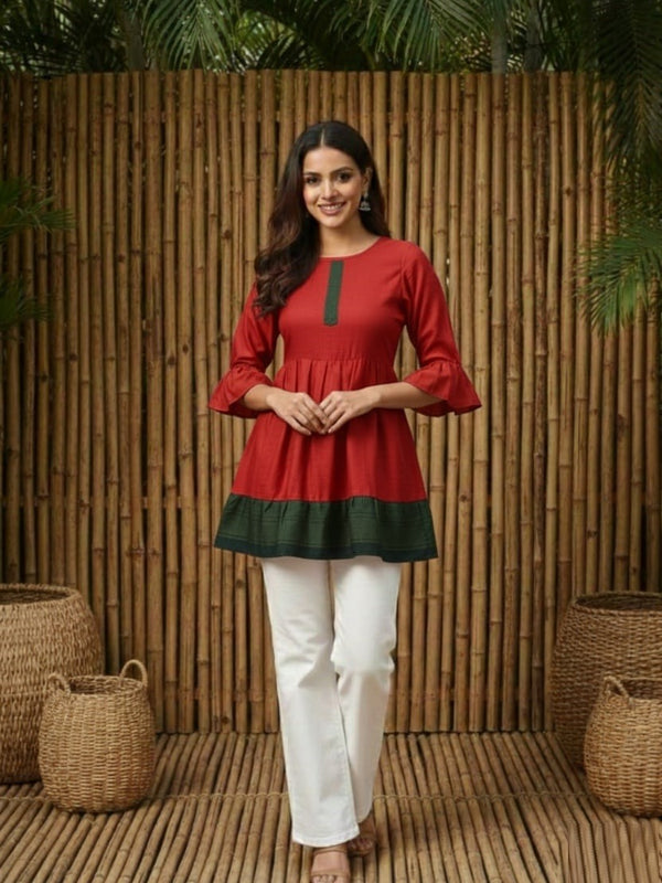 Women’s Delta Silk Plain Tunic Top