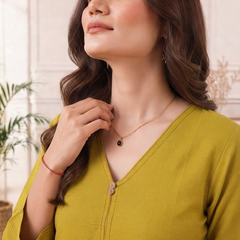 Women’s Mustard Yellow Embroidered Cotton-Silk Fancy Top