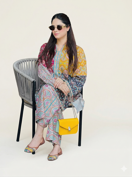 Women A-Line Rayon Co-ord Set with Digital Print